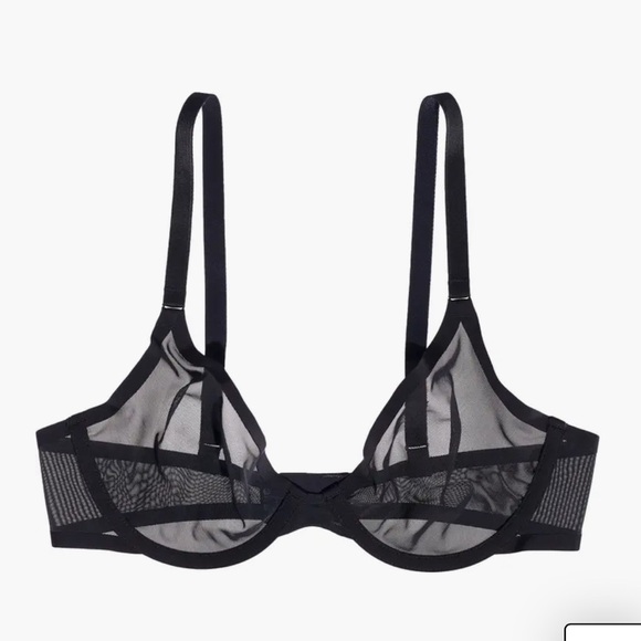 CUUP Other - Cuup Black The Plunge Mesh Wire Bra Women’s Sz 36F